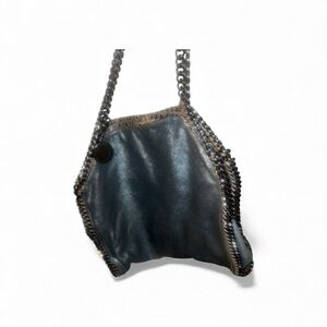 Stella McCartney Blue Chain-Trim Shoulder Bag